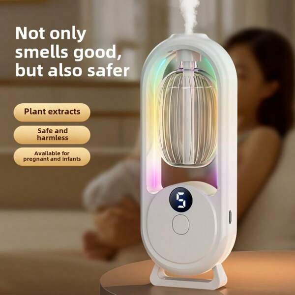 AOYI Difusor de aroma inteligente, 5 niveles de aroma programable automáticamente, desodorización de dormitorio y baño, máquina de fragancia de aire fresco, decoración esencial de oficina, dormitorio, baño, pequeños regalos para amigos, regalos de Navidad, regalos del Día de la Madre, Día del Padre