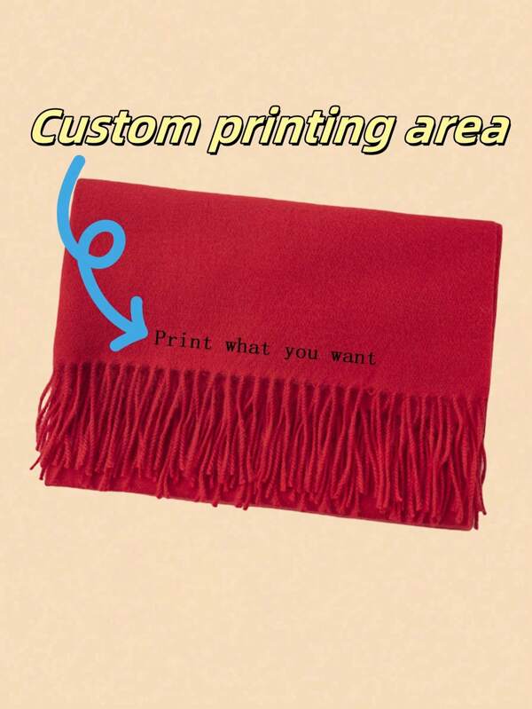 1 PC Customized Scarf For Women, A Versatile Scarf For Women With An Autumn And Winter Atmosphere, A Solid Color Warm Neck Shawl, Durable Material, A Gift For Your Girlfriend
