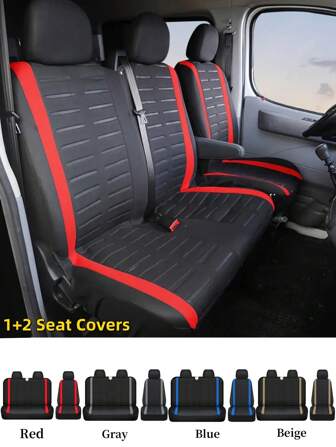2+1 Seat Covers,Polyester Fiber,Easy To Install, Single And Double Car Seat Covers,Fits Most Trucks, Truck Front Seat Covers,Protect Your Car Interior.