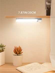 NBBUFF 1 Peça Luz de Sensor de Movimento LED, Luz Debaixo do Gabinete, Bateria Recarregável, Luz Regulável para Quarto, Cozinha, Escadas, Armário, Guarda-Roupa, Despensa