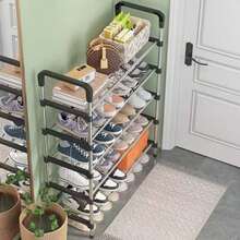 1pc Multi-Tier Adjustable Metal & Plastic Shoe Rack - Freestanding Shoe Storage Organizer, Suitable For Entryway, Hallway, Bedroom, Living Room - Easy Assembly, Space Saving Design, Fits Various Room Types,Valentine's Day,Winter