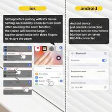 Control remoto de cámara Bluetooth con zoom y cambio de cámara frontal/trasera para fotografía y vlogging, control remoto para teléfono móvil para iOS y Android, desplazamiento inalámbrico de video, adecuado para vacaciones de verano, viajes, vacaciones, obturador de cámara portátil