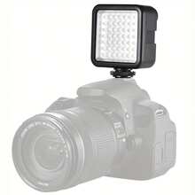 1 件迷你方形补光灯，LED 视频补光灯，适用于相机 Vlog - 黑色 - 查看 6