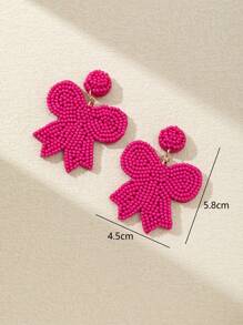 WinLeaf 1 Pair Handmade Beaded Butterfly Earrings, Gift For Valentine's Day And Christmas