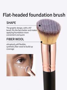 4件套专业双头化妆刷套装，包含斜角粉底刷、轮廓刷、腮红刷、散粉刷、眼影刷、遮瑕刷、高光刷和晕染刷，采用柔软纤维制成，便于携带，是送给女性朋友的理想礼物。 - 黑色 - 查看 3