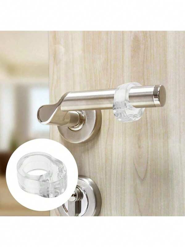 2 Pcs Transparent PVC Buffer Pads For Door Handles, Silent Door Stops, Door Handle Covers, Cushions
