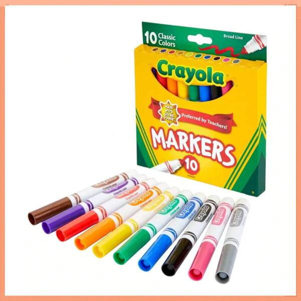 Markers Broad Line 10ct Classic: Artist Markers , Multicolored School Supplies