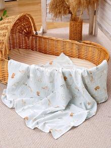 1PC Muslin Swaddle Blankets,Newborn Receiving Blanket, Baby Swaddle Blanket Unisex, Baby Essentials, Registry & Gift - Multicolor - View 13