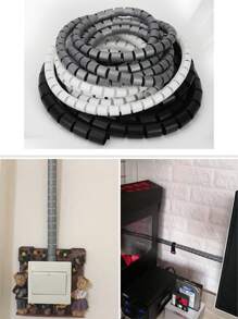 1pc 1cm/1.5cm/2cm/2.8cm/3.2cm/4cm Cable Organizer Wrap, Wire Management Tube, Cable Sleeve, Excludes Cable Clips