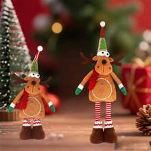 1p Cute Christmas Reindeer Decorations To Decorate Your Holiday Decorations - Spread The Joy Of Christmas, Decorate Your Living Room With Exquisite Fashion, Suitable For Company Party Events, Halloween And Christmas, Must Choose Gifts