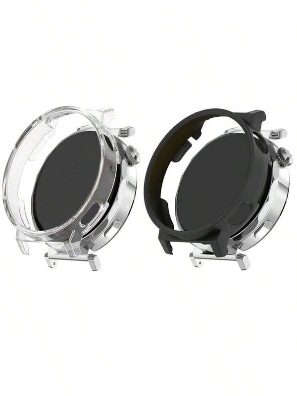 2pcs Watch GT5 PC Protective Case, Watch GT5 Protection Cover Half-Pack Shockproof Hard Shell For 41mm 46mm Dial, Unisex Accessories, Hollow Ultraslim Anti-Fall Anti-Scratch Replacement Parts