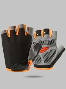 1 Pair Fitness Half Finger Gloves For Men's Sports Cycling Outdoor Gym Silicone Shock Absorbent Sweat Absorbent Breathable Anti Slip Cycling Gloves For Men's Half Finger Sports Fitness Summer Thin Outdoor Dynamic Cycling Anti Slip Dew Finger Shock Absorbent Breathable