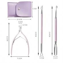 3 pièces Kit de manucure et pédicure complet - Coupe-ongles, limes et coupe-ongles en acier inoxydable - Ensemble de soins personnels inodores pour hommes et femmes