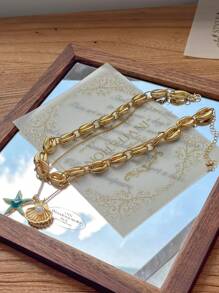 طقم قلادة متعدد الطبقات بطراز بوهيمي به نجوم وأصداف البحر ، مناسبة للارتداء اليومي وحفلات وأزياء الشاطئ