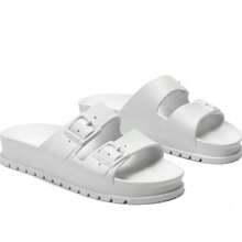 Orthopedic Slide Sandal High Sole Platform Comfortable Anatomical Antistress Women's Unisex - 白色 - 查看 1