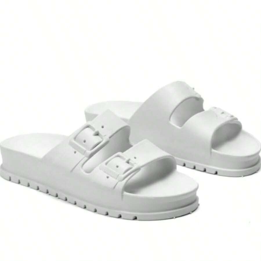 Orthopedic Slide Sandal High Sole Platform Comfortable Anatomical Antistress Women's Unisex - 白色 - 查看 1