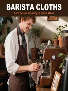 厨房清洁巾 咖啡壶清洁巾 超细纤维华夫饼清洁布，吸水毛巾，速干除尘布，家庭厨房，不起毛，不留条纹，6 片装，12 X 12 英寸，卡其色、粉色、灰色，家庭清洁，厨房清洁，派对清洁