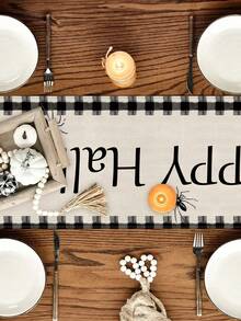 1 buc/10 buc. Față de masă cu pânză de păianjen Yak de Halloween, față de masă cu dovleac, față de masă pentru festivalul recoltei, decor sezonier pentru casă, stil rustic, material asemănător inului, 33*91CM/33*183CM/33*274CM, 3 opțiuni de dimensiune, decor pentru petreceri de interior și exterior, decorare cu tematică de dovleac, decor pentru cameră. Potrivit pentru decorul bucătăriei de acasă și decorarea petrecerilor pentru evenimente.