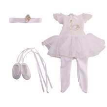 MSYO 1 Set Fashion Ballet Tutu Dress Outfit For 18 Inch And 14 Inch American Girl Dolls, Clothes Accessories Include Dress, Shoes, Headband, Doll Dress Up Game Accessories, Great Birthday/Holiday/Christmas Gift For Little Girls, Doll And Shoes Not Included - Multicolor - View 6