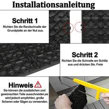 VA-Cerulean Balcony Panels WPC Terrace Tiles Wood Look Balcony Tiles Click System Click Tile Composite Click Tiles For Garden Balcony Terrace (Light Grey, 1m²) - Light Grey - View 8