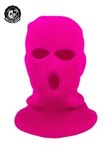 Musion 1 pieza Pasamontañas con 3 agujeros Balaclava Máscara facial completa de 3 agujeros Cubierta de invierno para deportes al aire libre Pasamontañas de punto de colores para hombres y mujeres Accesorio perfecto de invierno para deportes al aire libre para mantenerse abrigado - Multicolor - Ver 15