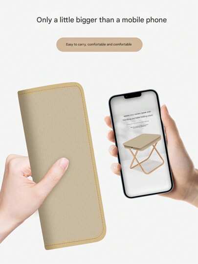 1pc 11inch Mini Folding Stool, Pink Small Portable Folding Chair, Handbag Style Folding Chair, Small Camping Stool Mortable Stool Can Hold Up To 240 Lbs, For Travel, Picnic, Hiking, Fishing