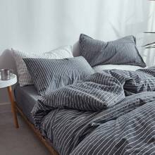 Dormitory Bedding - Doble línea ancha gris frío - Ver 6