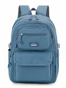 Mochila de escolar nylon casual Feminina resistência impermeável - Azul - Visão 1
