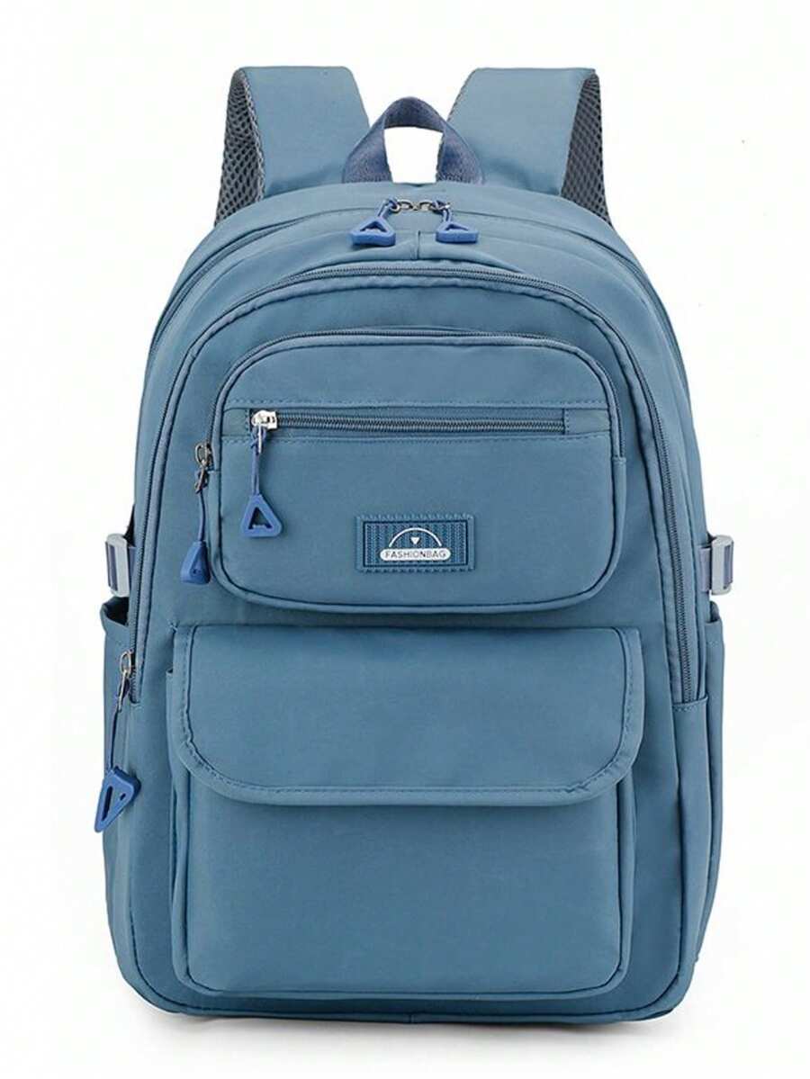 Mochila de escolar nylon casual Feminina resistência impermeável - Azul - Visão 1
