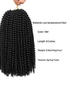 Spring Twist Crochet Hair – 8 To 12 Inch Synthetic Braiding Extensions For Passion Twist & Butterfly Locs, Soft Short Curly Twist Hair For Women, Natural Look, Lightweight & Easy To Install, Available In 1 Or 3 Packs - Multicolor - View 5