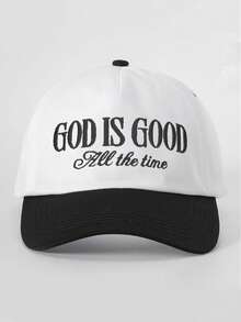 1pc Embroidered "LITERALLY JUST A GIRL" Colorblock Baseball Cap, Adjustable Trucker Hat, Sun Protection Casual Cap For Spring/Autumn Travel, Beach Vacation, Men's Y2K Style Youth Hat - Baseball Cap - View 4