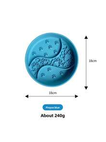 1 pieza Tazón lento de silicona para mascotas, ayuda a los gatos y perros a comer adecuadamente, plato dividido antiderrame y antiahogo con ventosa, alfombrilla para lamer