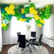 Juego de globos amarillos & verdes de 5"/10"/12"/18", adecuado para fiesta de cumpleaños, fiesta temática de carnaval, boda, baby shower, fiesta de revelación de género, despedida de soltera, ceremonia de graduación, suministros para fiesta de aniversario - Multicolor - Ver 3
