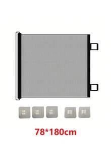 Retractable Pet Gate [Upgraded Anti-Climb Version], Universal For Cats & Dogs, Stair Barrier, Portable Foldable Safety Gate