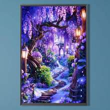 1 套钻石画套件，钻石艺术套件 - 全钻钻石点画 DIY 5D，全钻艺术和工艺品，适用于家居墙面装饰礼品，城堡钻石艺术套装 - 彩色 - 查看 3