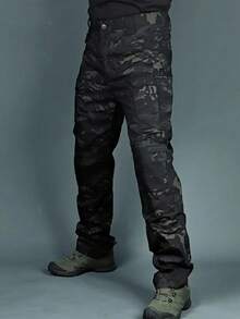 Men's Tactical Pants With Multiple Pockets, Multi-Pocket Design For Hiking & Outdoor Adventures, Camping Gear - Ngụy trang - Xem 3