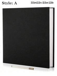 1pc Álbum de Fotos de Lino Autoadhesivo Álbum de Recortes para Fotos de 2x3 4x6 5x7 8x10 Libro de Fotos Regalos de Cumpleaños para Mujeres Mamá - Púrpura-C - Ver 12