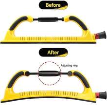 1 pieza de bloque de lijado para lijar a mano, se puede conectar a una aspiradora. Tiene una amplia gama de usos y se puede utilizar para la limpieza del hogar, lijado de paneles de yeso, lijado fino, eliminación de óxido y pintura, talleres de reparación y pintura de automóviles, carpintería y fabricación de muebles de madera, talleres de procesamiento de metales y más. - Amarillo - Ver 6