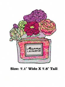 1pc Multicolor Floral Perfume Bottle Sequin Embroidery DIY Patch - Multicolor - View 8