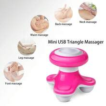 Portable Mini 3D Triangular Massager, Portable Full Body Relief For Back, Legs, And Shoulders