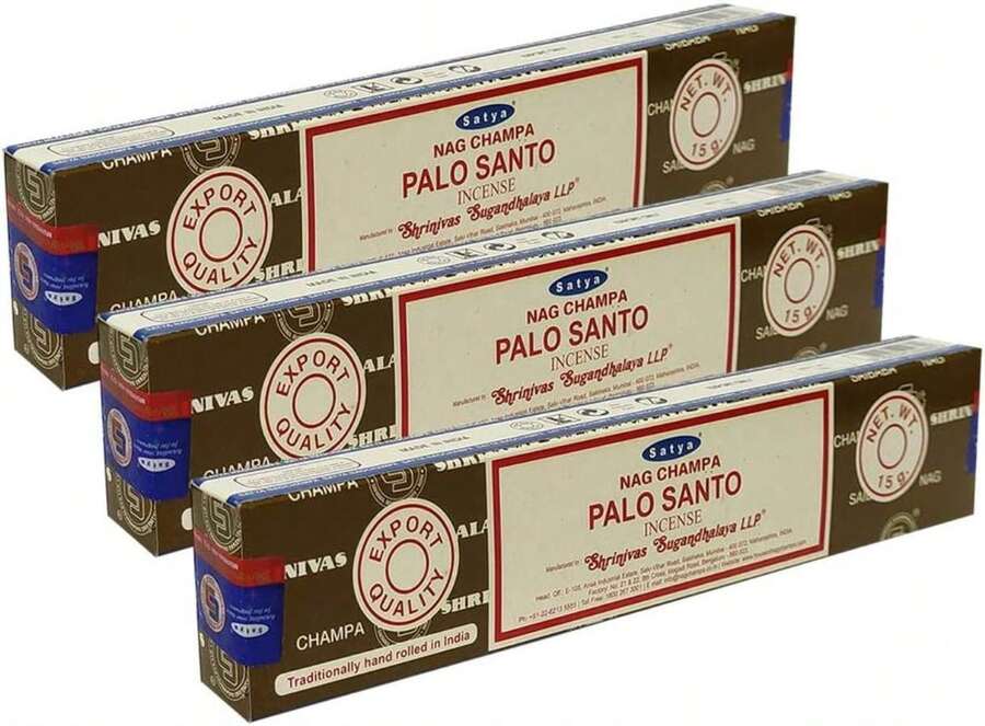 Satya Nag Champa Palo Santo Incense Sticks 15gmx3 Pack (45 GMS) - Black - View 1