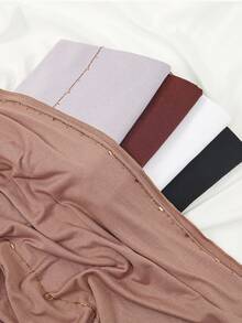 1pc Women's Popular Diamond Solid Color Soft Headscarf, Arabic Casual Long Scarf, Conservative Solid Color Headscarf Suitable For Daily Wear And Outfit Matching - Hot Diamond Solid Color - View 6