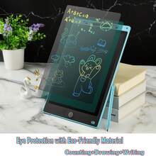 1 件装 12 英寸儿童液晶手写板、电子绘图板和涂鸦板，适合 3 岁及以上儿童，非常适合男孩和女孩的生日（粉色和蓝色）