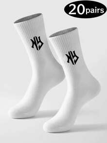 20/15/10/5/4/3/2/1 双装男士运动袜，时尚户外跑步袜，舒适日常穿着