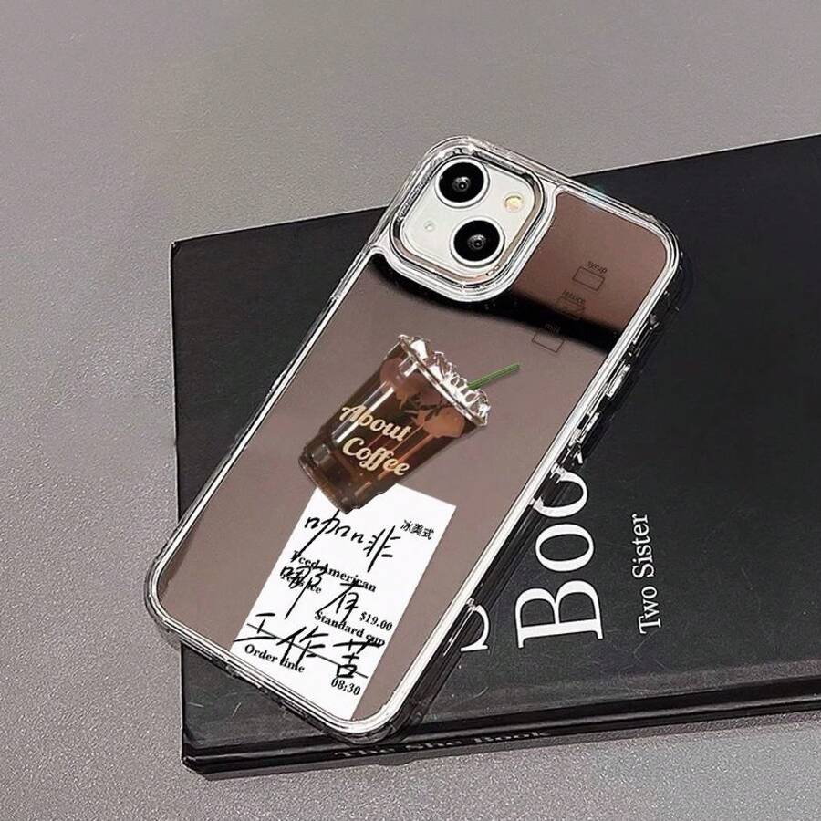 Teléfono 2 en 1 con espejo para trabajo y café. Diseño elegante. Compatible con phone 11, 12, 13, 14, 15, 16 Plus, Pro y Pro. Cámara, antihuellas, ligero y moderno. - Colores mixtos 1 - Ver 1