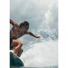 1 件墙壁艺术海报可选框架现代海滩海景波浪冲浪者冲浪印刷海报冲浪板冲浪运动帆布画墙壁艺术图片适用于房间家居装饰 - 彩色 - 查看 89