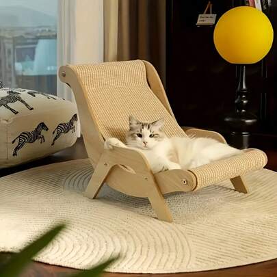 1pc, Pet Cat Scratching Post, Cat Resting Chair, No Shedding, Wear-Resistant Integrated Pet Sofa, Claw File, Extra-Large Cat Paw Pad, Detachable Washable Cat Furniture, Cat Bed.