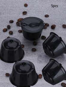 1pc/2pcs/3pcs/5pcs Reusable Coffee Capsules Compatible With Refillable Coffee Accessories - Brown - View 15