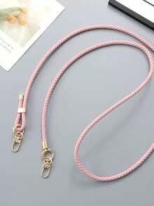 新款可调节编织皮绳斜挎包链条多功能手机挂绳带透明卡 - 彩色 - 查看 7