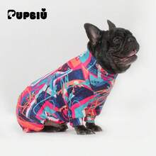 PUPBIU 狗狗睡衣，超柔软且有弹性，狗狗恢复服，适合小型、中型和大型犬的狗狗睡衣 - 全身印花赛博朋克风格图案，S-6XL